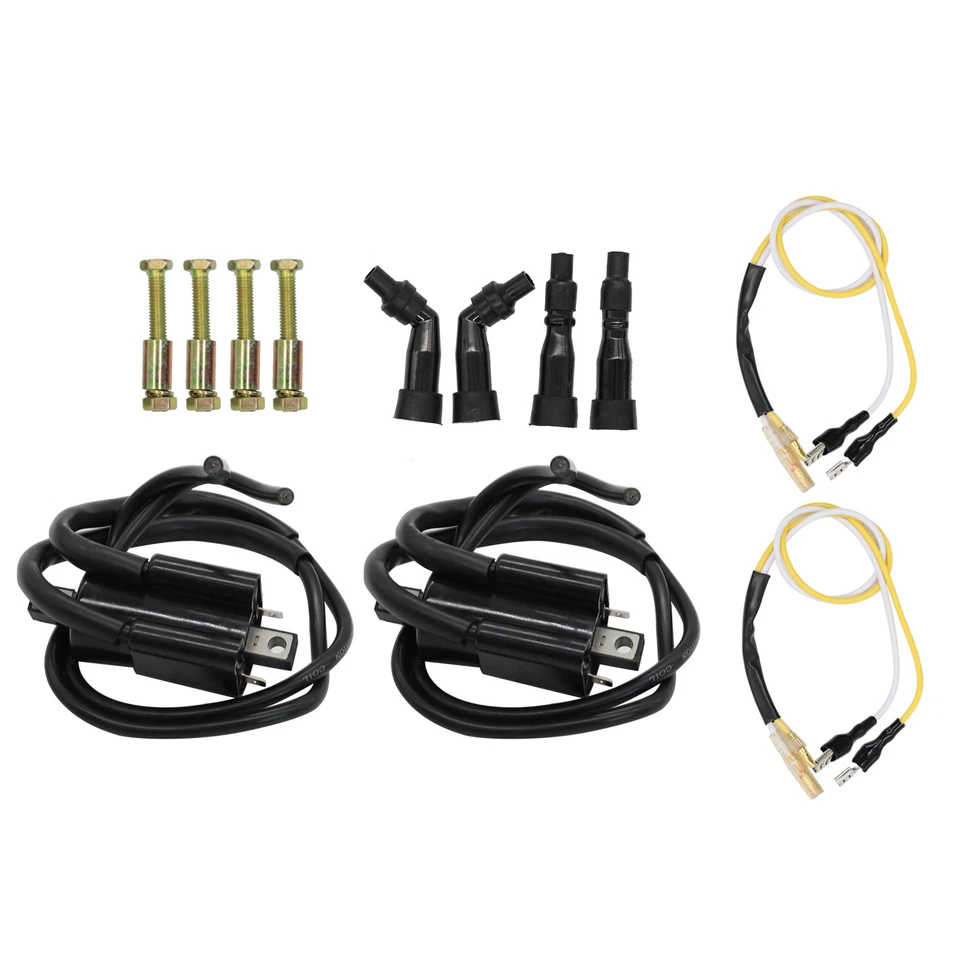 2x Ignition Coils and Spark Plug Caps For Suzuki GS550 GS750 GS850 GS1000 GS1100 Foto 2 de 4