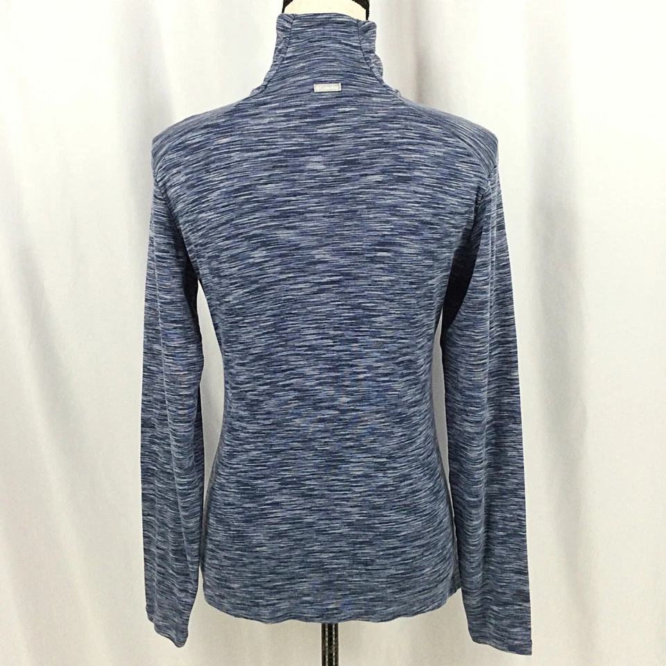 Top Columbia para mujer 1/4 cremallera talla mediana azul jaspeado ligero senderismo Foto 3 de 4