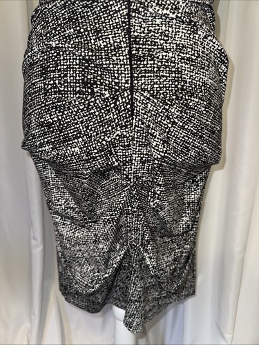 Nicole Miller Artelier Village Tailor Canvas Textile Ruched Pencil Dress Size L - Picture 11 of 15