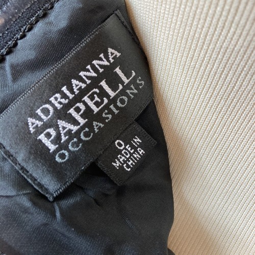 Adrianna Papell Occasions Black Halter Fluffy Cocktail Mini Dress Women’s Size 0 - Picture 7 of 10