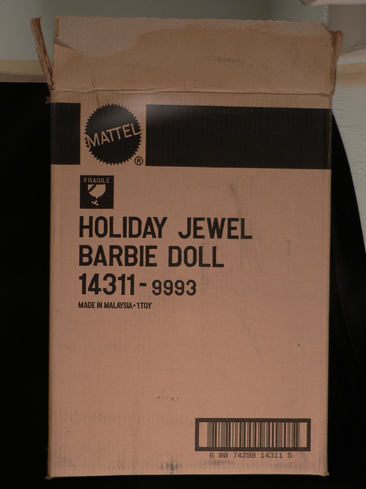 Barbie 1995 Holiday Jewel Porcelain Collector Doll - First Ever Porcelain Holiday Barbie Limited Edition
