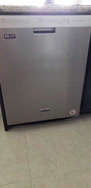 maytag stainless steel dishwasher with fingerprint resistant