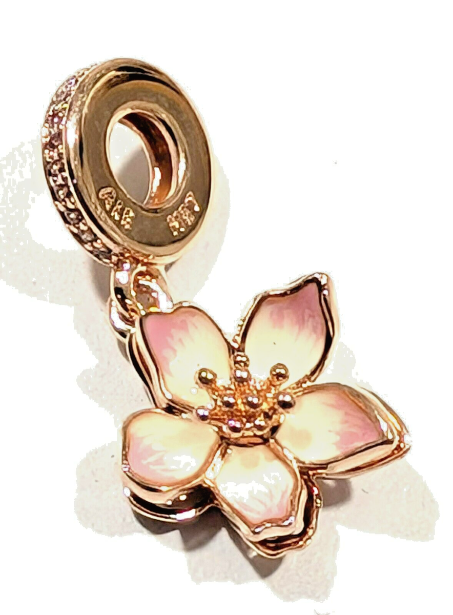 Authentic Pandora Charm, ROSE Cherry Blossom Dangle #780667C01 | eBay