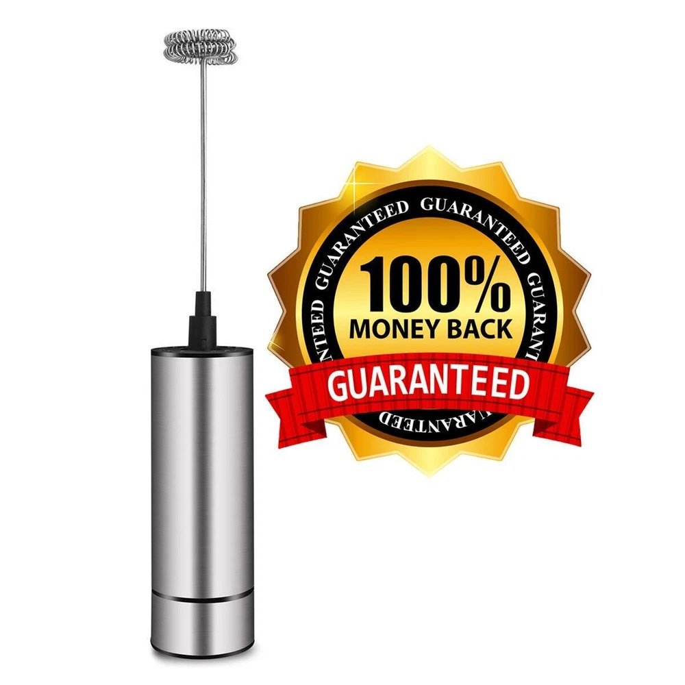 Milk Frother Handheld Battery Operated, Coffee Frother for Milk Foaming, Latt...