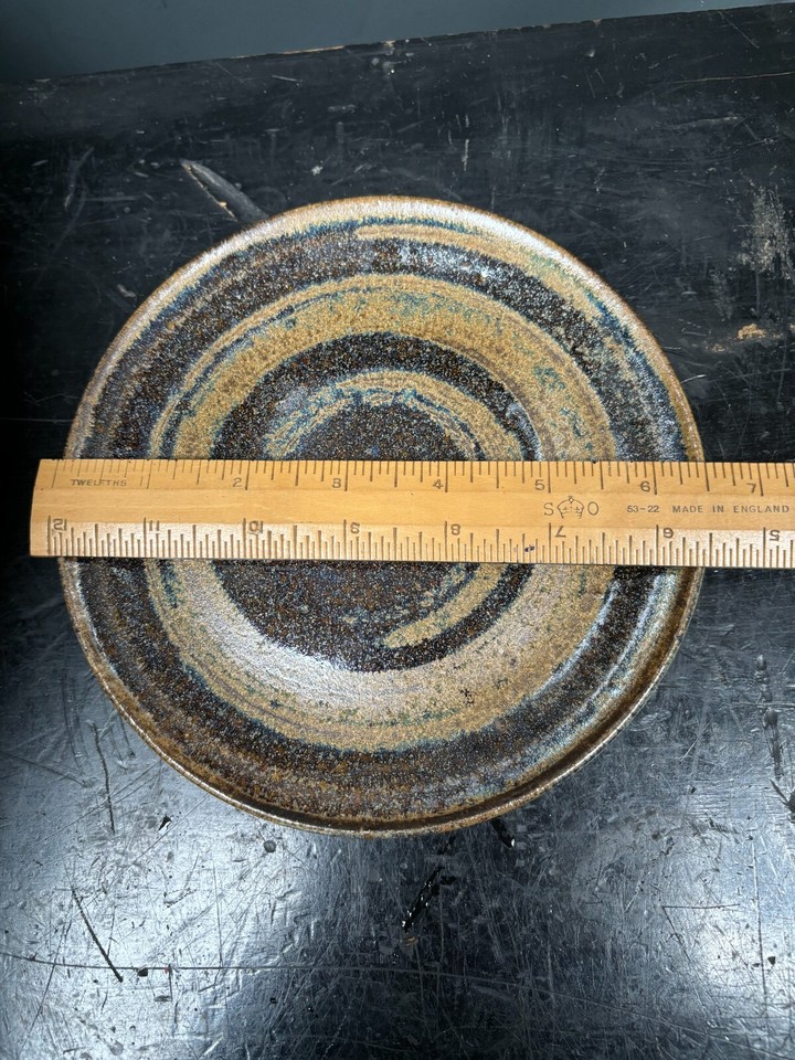 Small Studio Pottery plate with impressed makers mark eBay