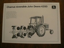 Prospectus / catalogue Agricole : charrue réversible 4200  John Deere