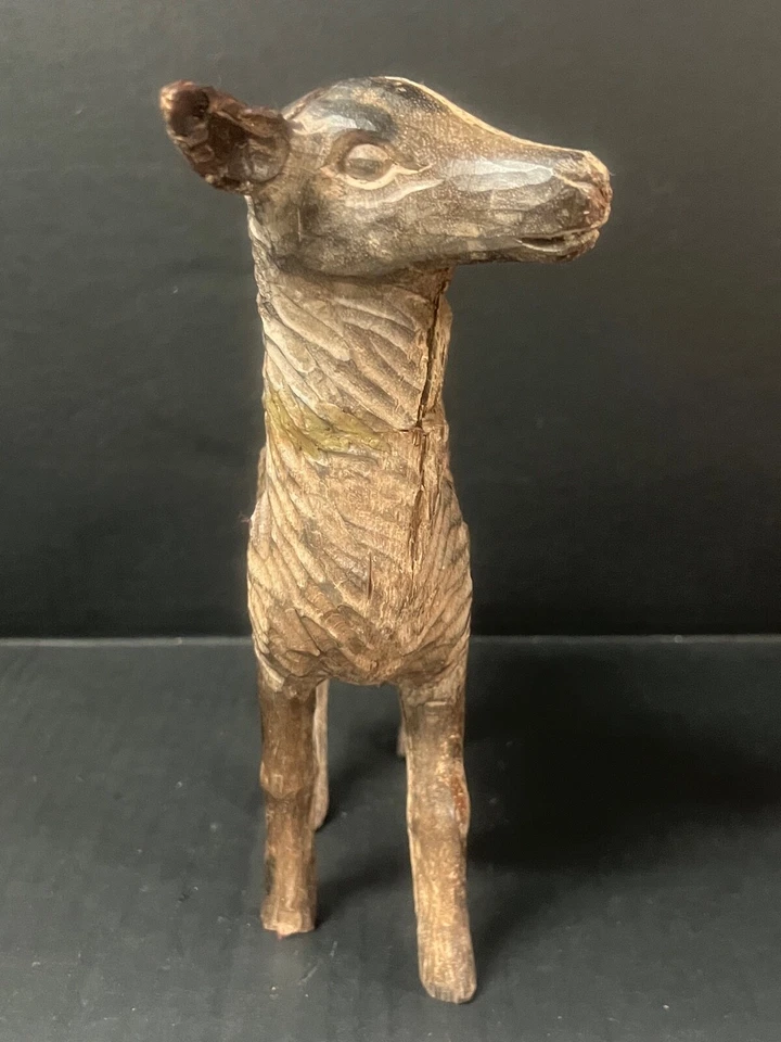 CARVED WOOD PAPER MACHE MOLD/SCULPTURE OF DEER  #D141 - Image 3 of 4