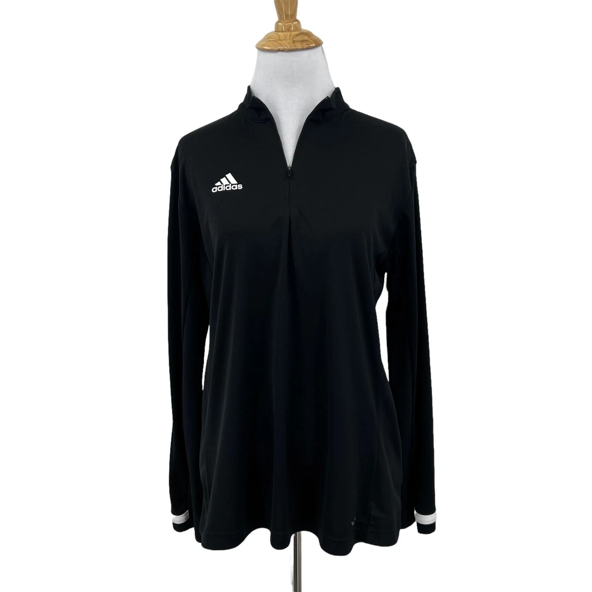 Adidas Climacool Jacket Womens M Medium Black 1 4 Zip Mock Neck