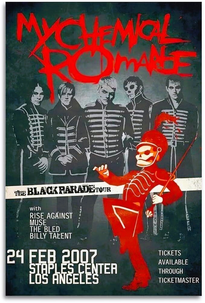 2007 MY CHEMICAL ROMANCE CONCERT POSTER WALL ART PRINT MUSE SIZE