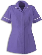 Alexandra HP298 Women's Tunic Purple with White Trim - Nurse - Cleaning etc