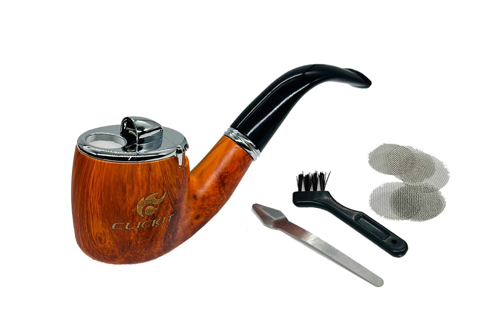 Tobacco Pipe-silver Trim