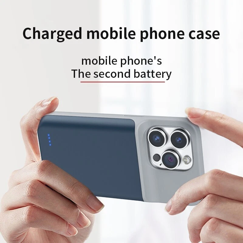 For iPhone 12 13 14 Pro Max 13Mini 14 Plus Battery Charger Case Power Bank Cover - Image 2 of 4