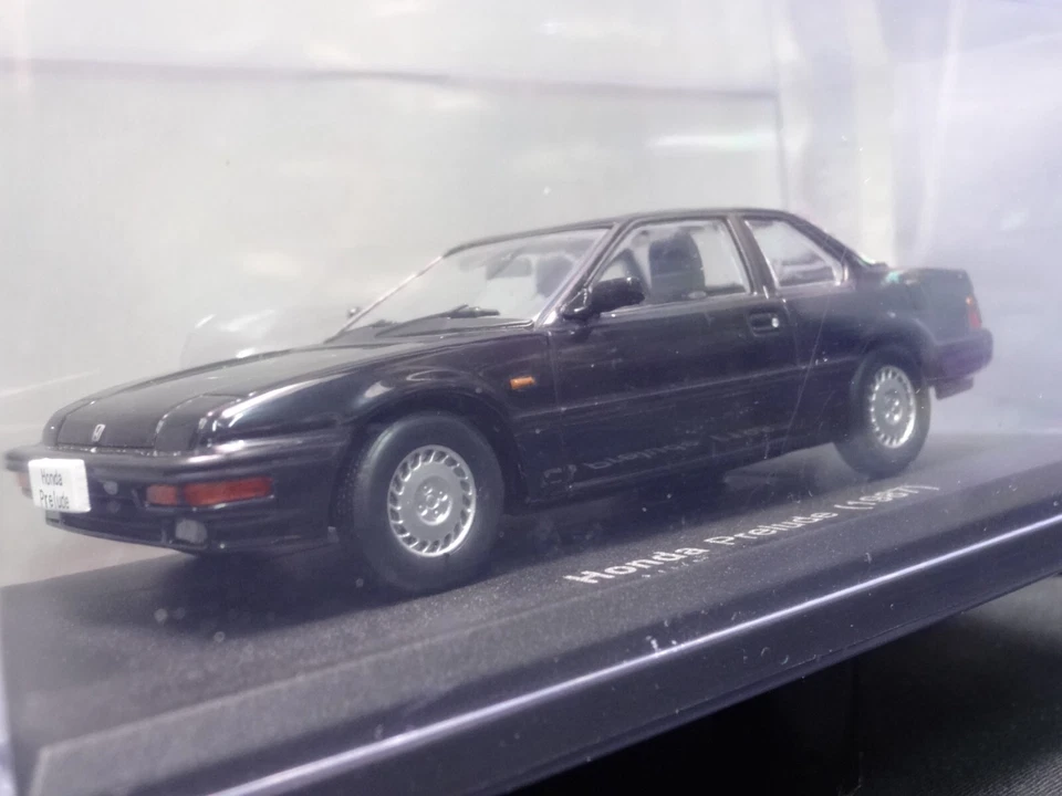Honda Prelude 1987 Black  1/43 Scale Box Mini Car Display Diecast Vol 86 - Image 4 of 4