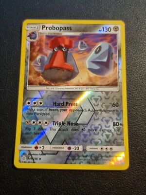 REVERSE HOLO Pokemon Sun & Moon Cosmic Eclipse TCG Card Probopass 141/236