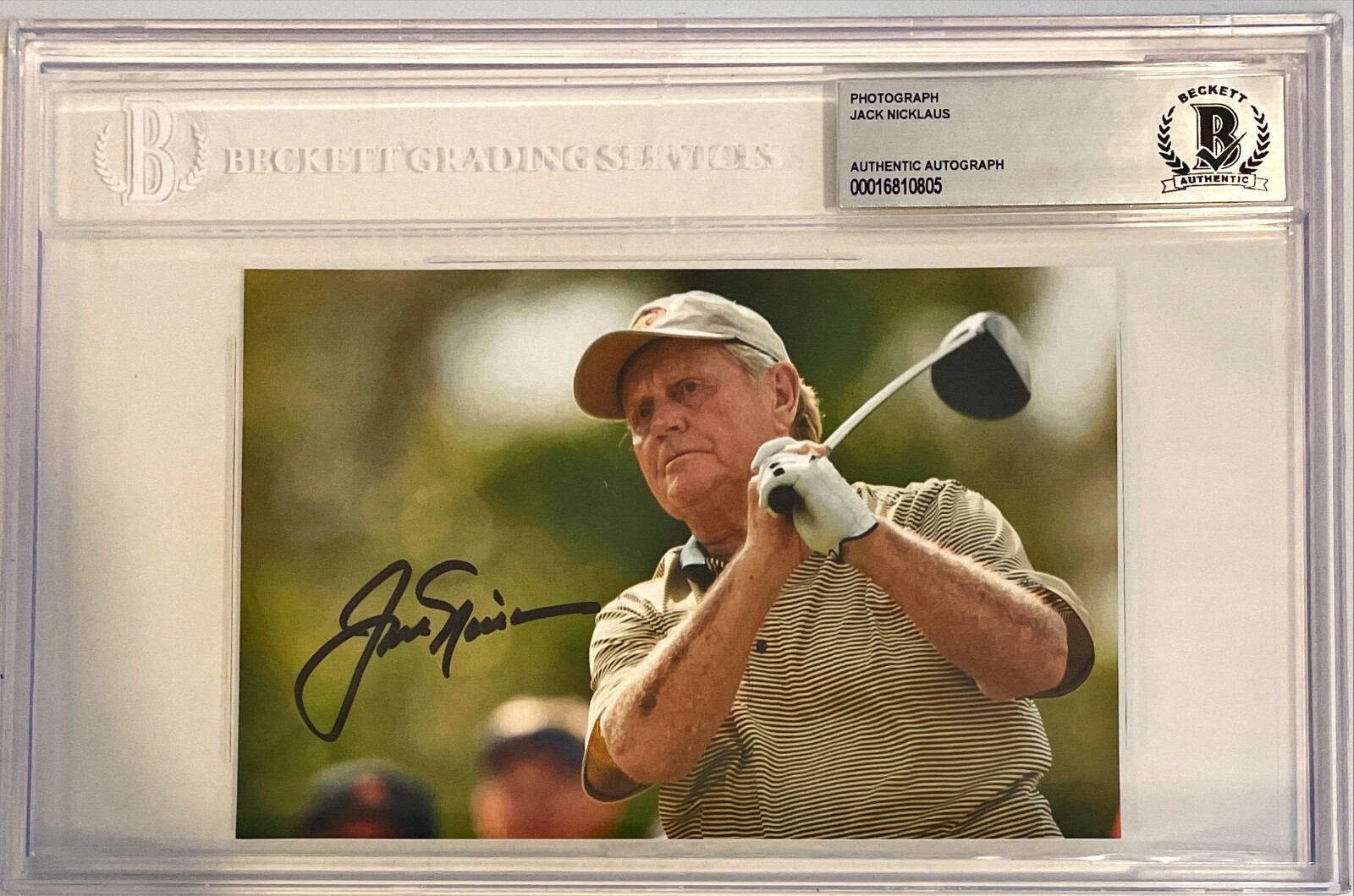 Jack Nicklaus Autographed Signed PGA Masters Champion HOF Auto 4x6 Photo BAS Beckett 