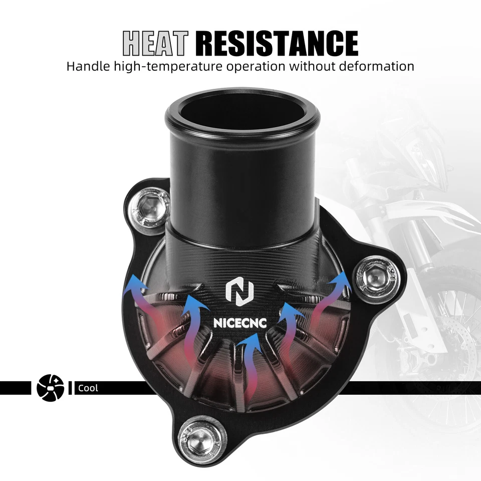 CNC Water Connection Thermostat Housing Cover For Husqvarna Norden 901 2022-2025 - Image 2 of 4