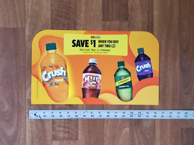 2023 Orange Crush Mug Root Beer Schweppes Paper Stock Advertisement 16¼''x9½''