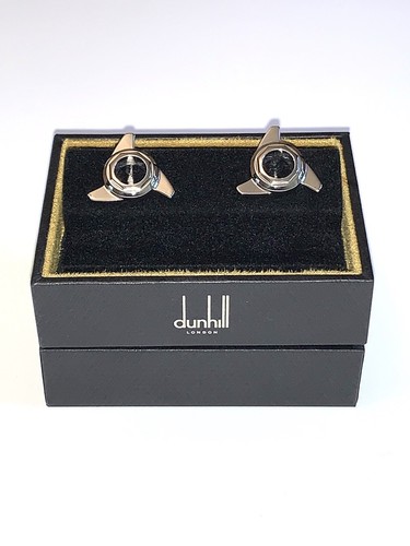 Dunhill Radiale Wing Nut Gemelli In Argento Sterling Nuovi RRP £315 - Picture 5 of 5