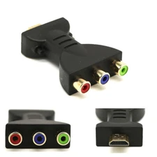 HDMI Male to 3 RCA Video Audio AV Adapter Component Converter for HDTV DVD Plug