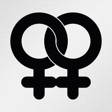 Lesbian Female Homosexual Symbol Car Laptop Motorbike Vinyl Decal Sticker