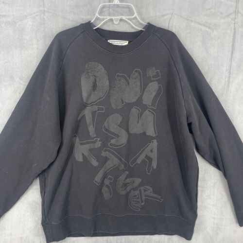 Onitsuka Tiger Sweatshirt Adult Unisex Large Black Pullover Streetwear Graphic - Picture 4 of 14