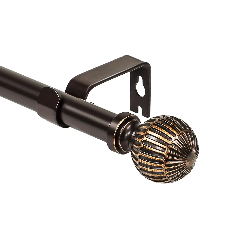 5/8 Inch Adjustable Curtain Rods for Windows 28 to 120 Inches with Volle Finials - Image 2 of 4