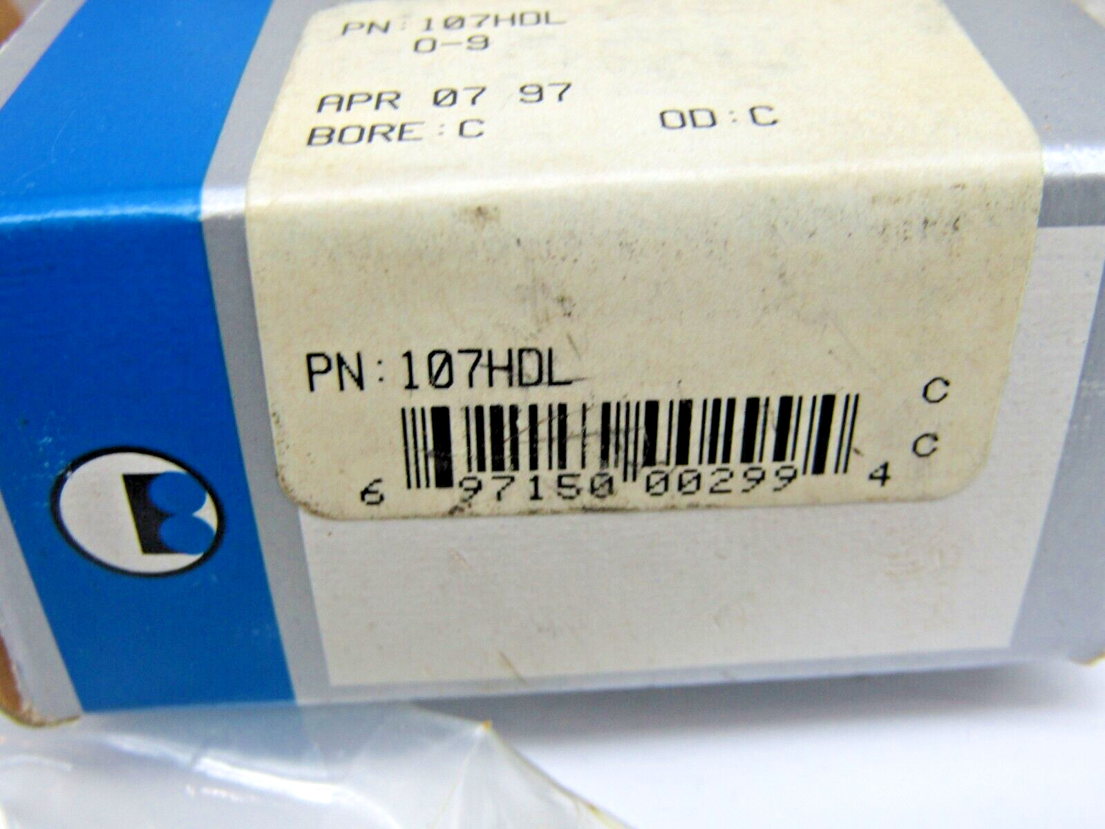 Barden 107HDL Super Precision 2 Bearing Set