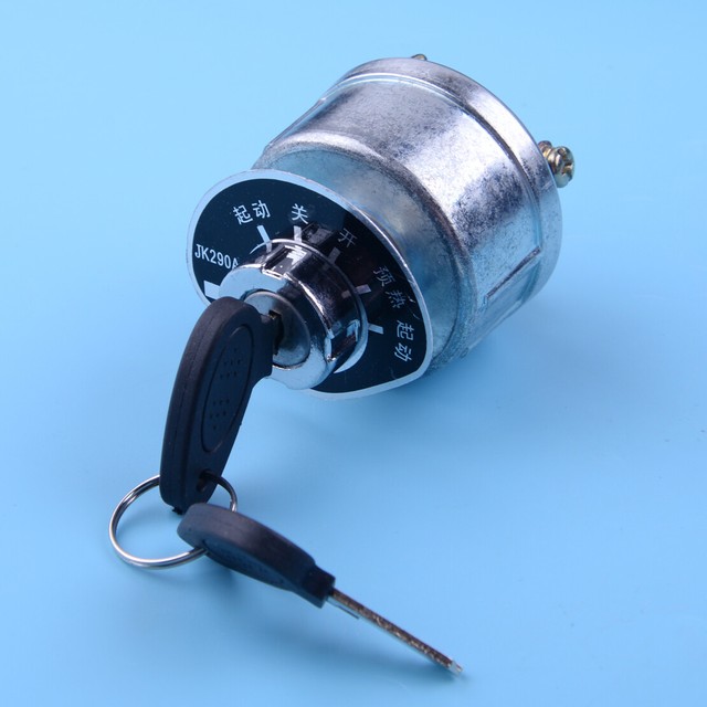 JK290A Car Preheat Start Switch Ignition Lock With 4 Wiring Points & 2