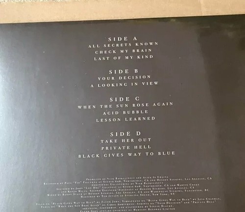 ✅🔥ALICE IN CHAINS 'BLACK GIVES WAY TO BLUE’ 2LP Electric Smoke (LE/500) IN HAND - Picture 3 of 4