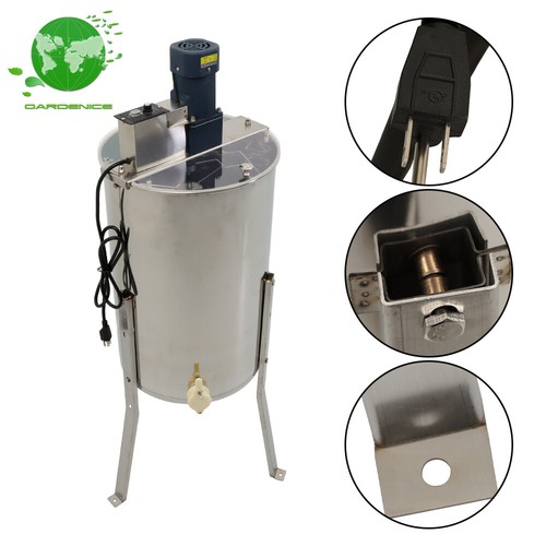 2/4 Frame Stainless Steel Honey Extractor Electric Honeycomb Drum Beekeeping - 第 1/13 張圖片