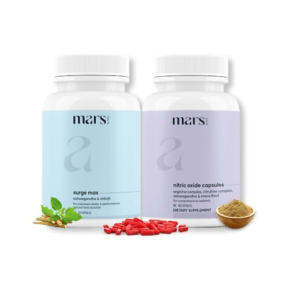 #ad #ad Mars Growth Max Combo: Powered by Nitric Oxide amp; Pure Ashwagandha Caps Pack 1 $49.99
