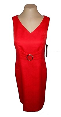 New Dress, Tahari Arthur S Levine, Shift Red MSRP-$129.00 4