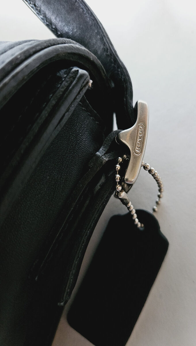 Vintage Coach Monterey Flap Messenger Bag Black Leather Vintage Coach Monterey Flap Messenger Bag Black Leather