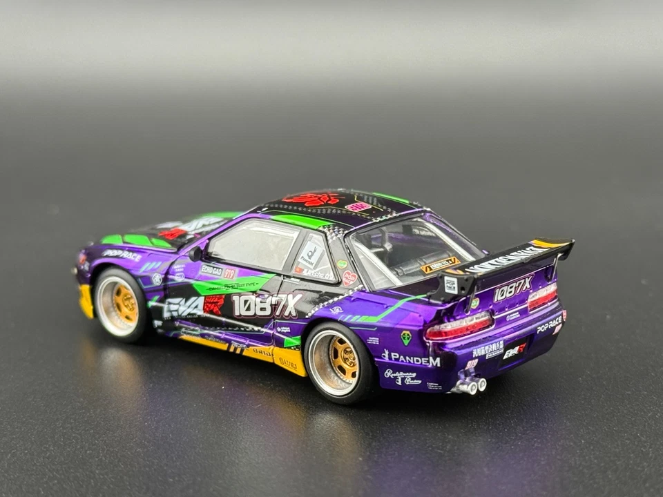 Pop Race xcartoys Nissan EVA RT Test Type-01 1087X Pandem S13 APAxpo 2025 1/64 Foto 4 de 4