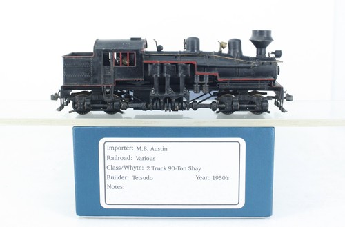 M.B. Austin HO Scale Brass 90 Ton 2 Truck Shay Tetsudo Japan Excellent - Picture 1 of 13