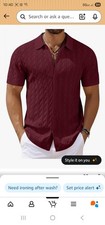 Men's Cotton Linen Short Sleeve Shirts Casual Button Down Shirt for Men Tops