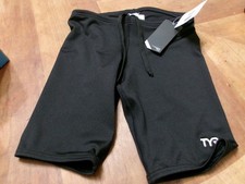 NWT TYR Jammer Tech Size 26 Drawstring Swim Shorts Black
