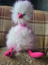 Retired Jellycat Raspberry Ripple Pompom Bird Medium 14" Plush Soft Toy With Tag