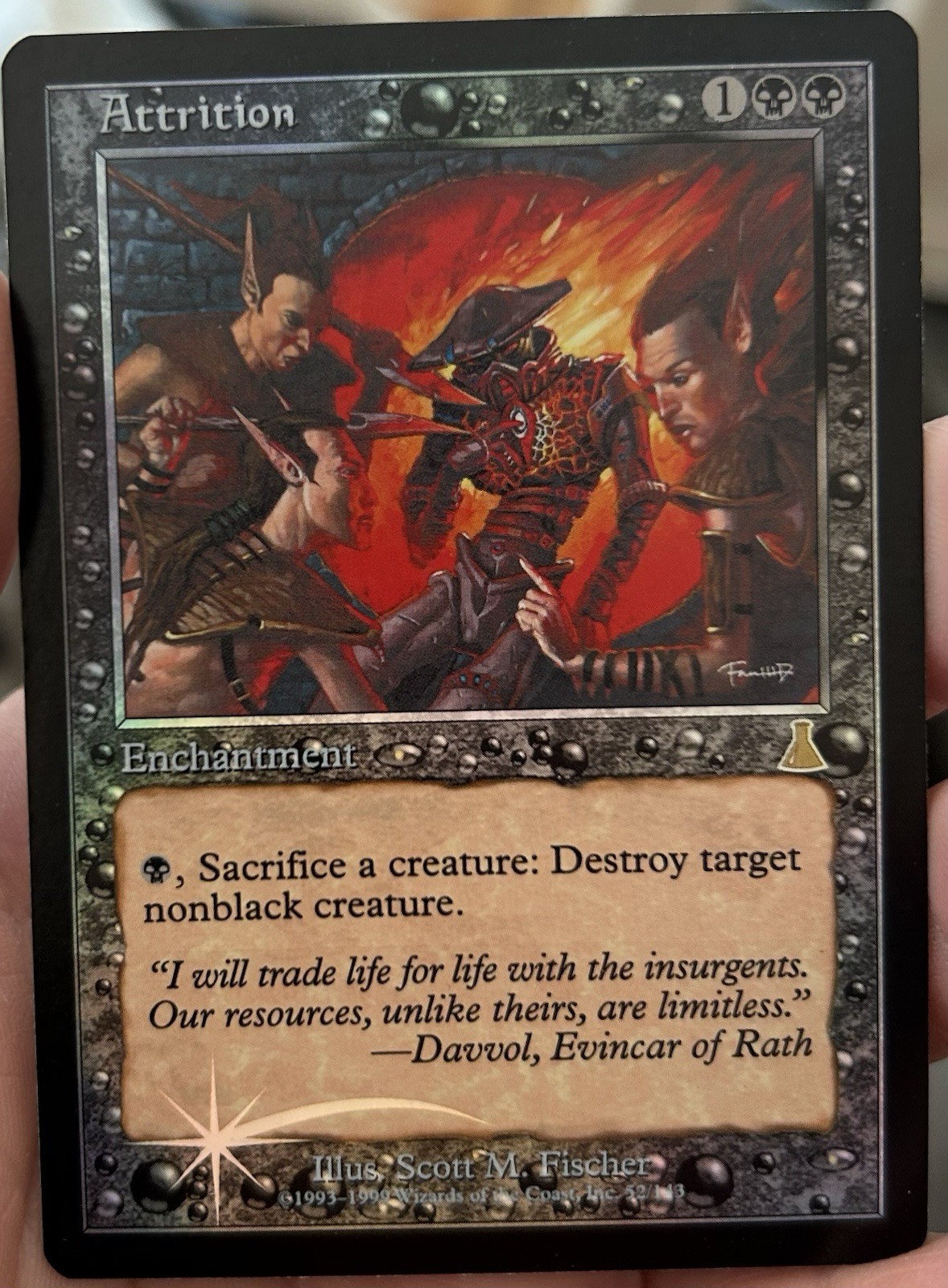 Foil Attrition Urza's Destiny Rare NM Magic: The Gathering