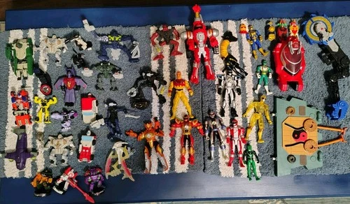 Transformers + Power Rangers Action Figure Toy & Parts Lot Bandai Vintage