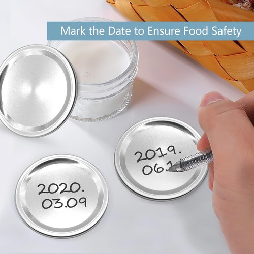 200 Pcs Regular Mouth Canining Lids Bulk (70 MM/2.76 Inch), Leak Proof Split-... - Picture 5 of 7