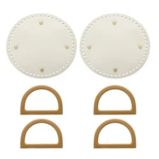 2pcs Bag Bases for Crochet, 7.5" x 7.5" Round Bag Bottom Shaper White