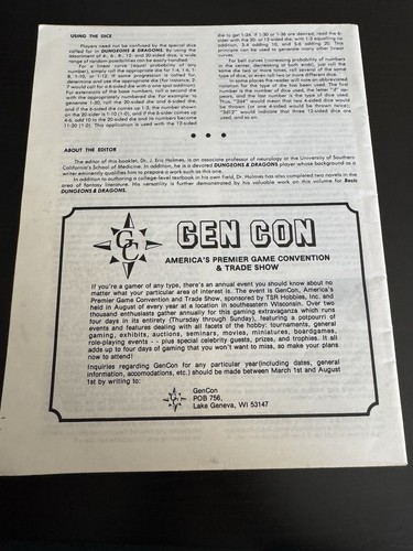 Dungeons & Dragons Blue Rulebook from Basic Set TSR (1E, 1979) No cover - Bild 2 von 5