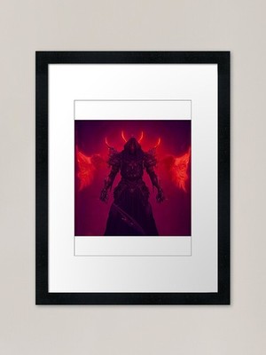 Sonnenuntergang Samurai Krieger gerahmte Kunst P gerahmtes Wandbild Poster Leinwanddruck Bild