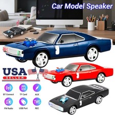 Bluetooth 1968 Retro Car Replica Speaker LED Party Lights USB/TF/AUX/ FM Radio