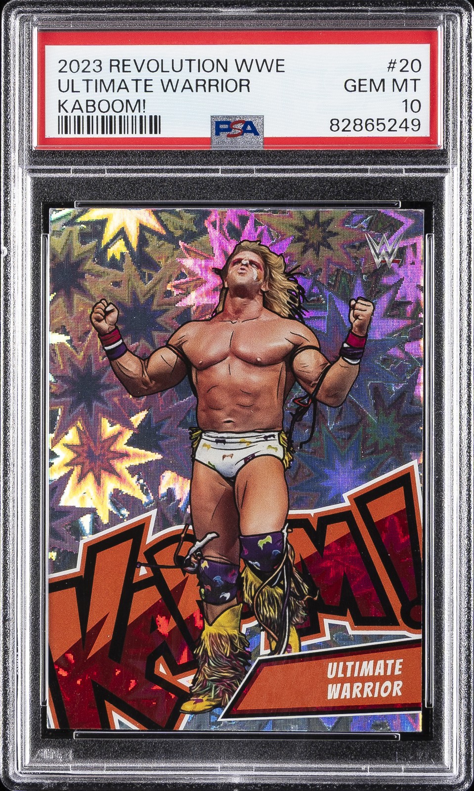 2023 PANINI REVOLUTION WWE KABOOM! #20 ULTIMATE WARRIOR PSA 10