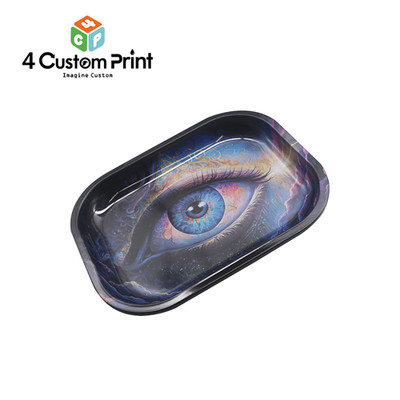 Premium Metal Rolling Tray 18*14cm Eye Superior Heaven Spill Resistant Portable