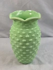 Vtg 1999 LE Smith Martha Stewart Jadeite Vase Martha by Mail Hobnail Ruffled 108