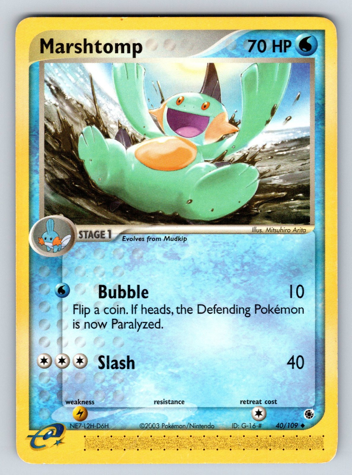 Normal Marshtomp 40/109 EX Ruby and Sapphire HP