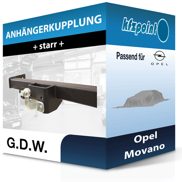 FüR Opel Movano 12.2010-10.2012 G.D.W. AnhäNgerkupplung Starr Neu-image